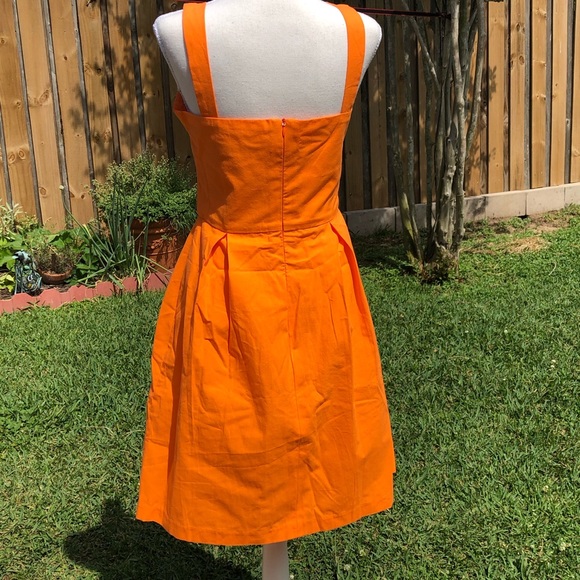 POPING ORANGE  DRESS - Picture 2 of 4